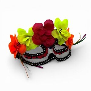 Day of the Dead Mask Colorful Dia de los Muertos Masquerade Mask Theatre